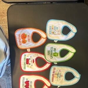 Set of Holiday Baby Bibs